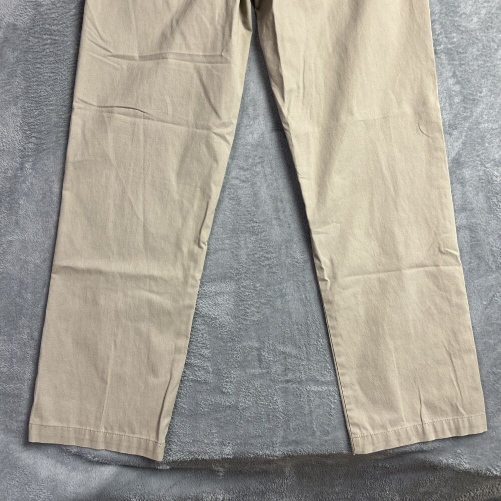 Croft & Barrow Chino Pants Men's 32x34 Beige Classic Fit Khaki Pleated Cotton - Picture 16 of 16